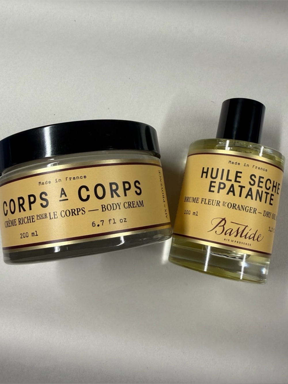 Bastide Corps A Corps Body Cream & Huile Sèche Epatante Dry Oil Mist Bundle Set